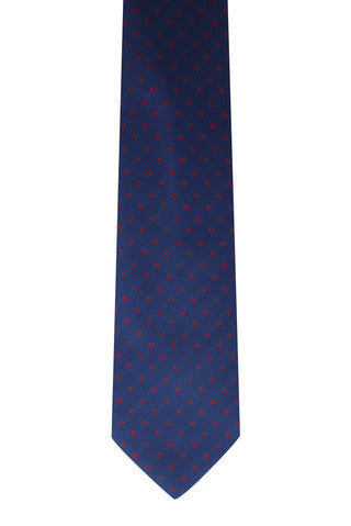 Koyu Mavi  Desenli Kravat