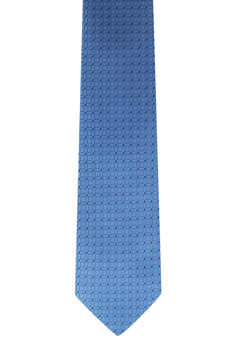 Açık Mavi Desenli  Kravat