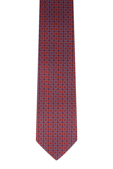  Koyu Kırmızı Desenli  Kravat