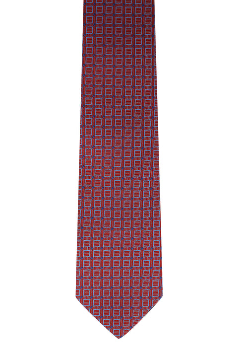 Koyu Kırmızı Desenli Kravat