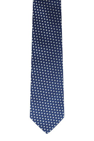  Orta Lacivert Desenli Kravat