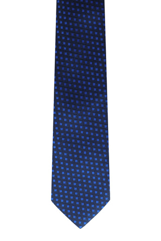  Koyu Lacivert Desenli Kravat