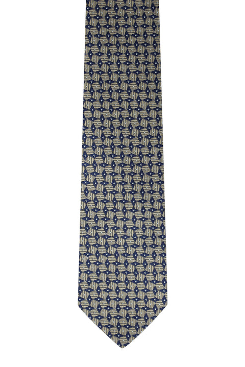 Orta Bej Desenli Kravat