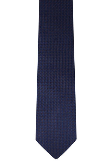  Koyu Lacivert Desenli Kravat