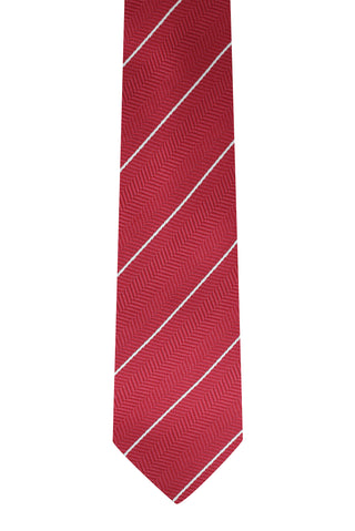  Koyu Kırmızı Desenli Kravat