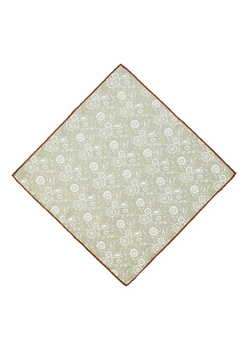 Açık Bej Desenli Mendil