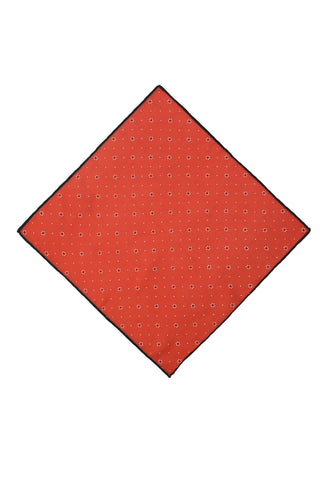  Koyu Kırmızı Desenli Mendil