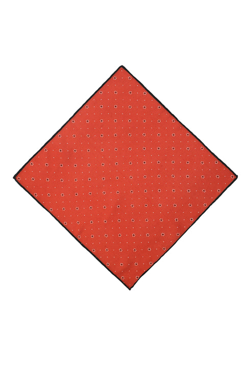 Koyu Kırmızı Desenli Mendil