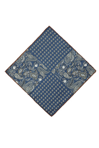  Koyu Lacivert Desenli Mendil