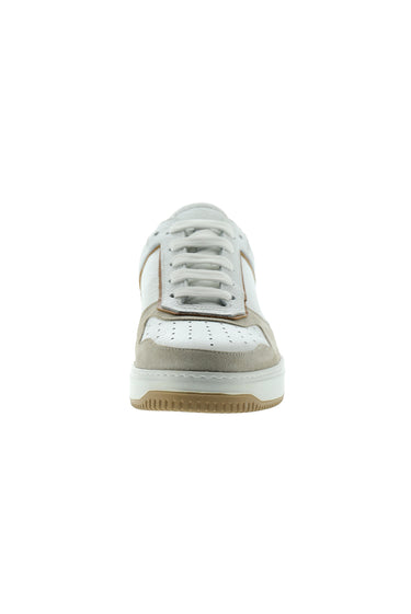  Orta Bej Sneaker Deri Ayakkabı