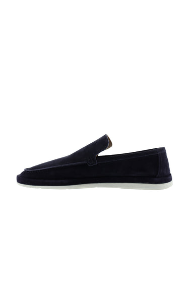  Koyu Lacivert Süet Casual Loafer Deri Ayakkabı