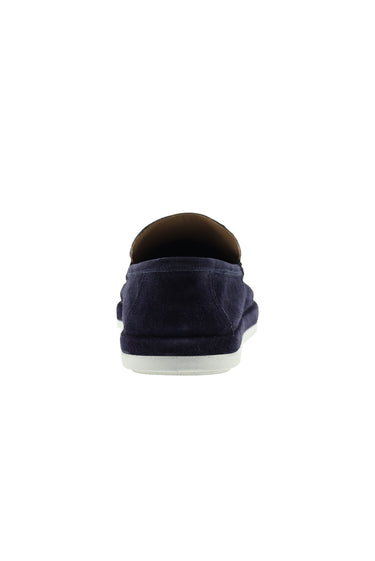 Koyu Lacivert Süet Casual Loafer Deri Ayakkabı