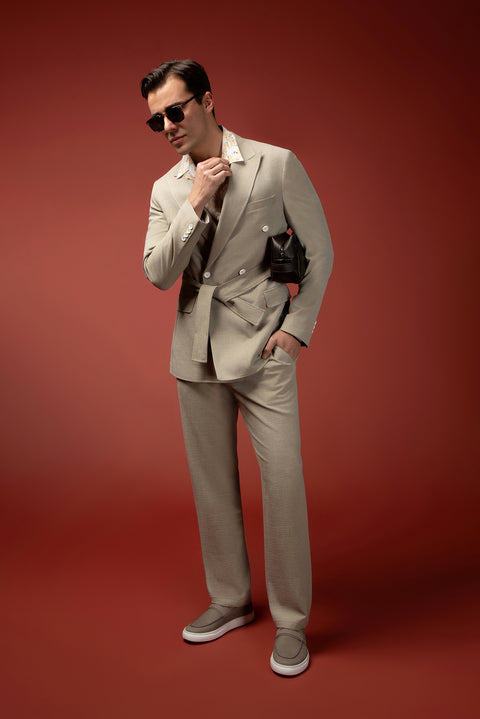 Orta Gri Casual Nubuk Deri Ayakkabı