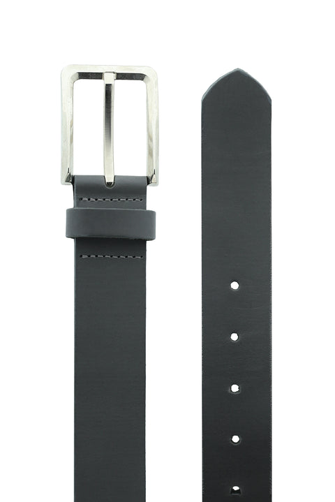 Orta Gri Klasik Deri Kemer