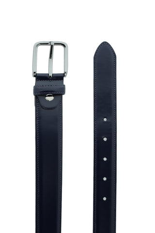  Koyu Lacivert Klasik Deri Kemer