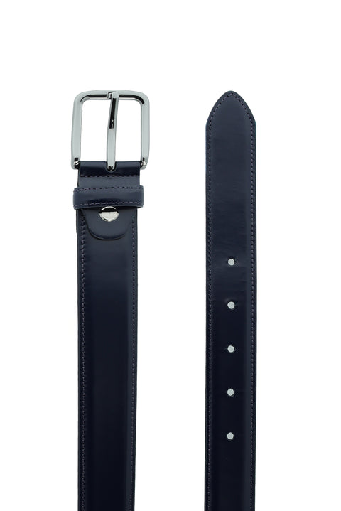 Koyu Lacivert Klasik Deri Kemer