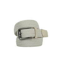 Orta Bej Desenli Likralı Esnek Spor Örgü Kemer