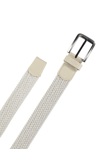  Orta Bej Desenli Likralı Esnek Spor Örgü Kemer