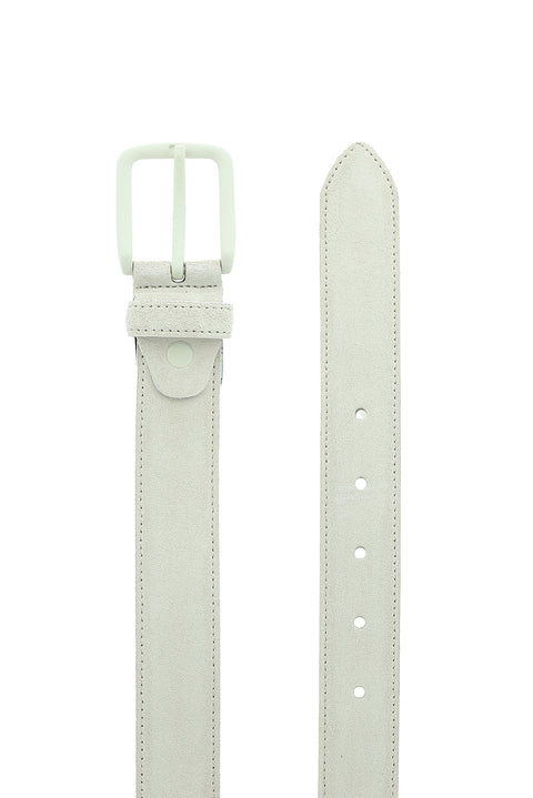 Orta Bej Spor Süet Deri Kemer