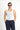 Beyaz Slim Fit Dar Kesim Pamuk Fitilli Atlet