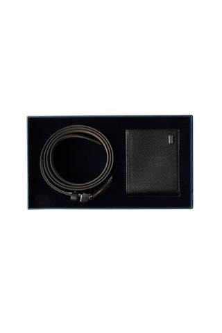  Siyah 2'li Cüzdan & Kemer Seti Hediye Kutulu Set