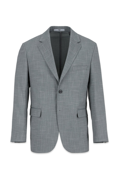 Light Smoke 6 Drop Regular Fit Standard Cut Notch Lapel Patterned Stretch Classic Jacket