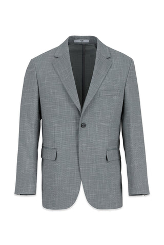  Açık Füme 4 Drop Relaxed Fit Rahat Kesim Mono Yaka Desenli Likralı Klasik Ceket