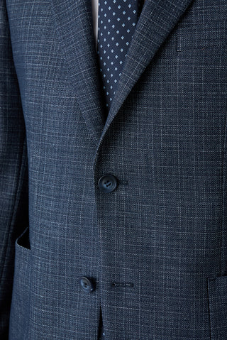  Koyu Lacivert 4 Drop Relaxed Fit Rahat Kesim Mono Yaka Torba Cep Desenli Ceket