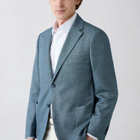 Mavi 4 Drop Relaxed Fit Rahat Kesim Mono Yaka Torba Cep Desenli Ceket