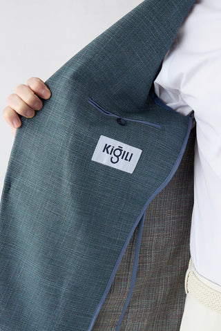  Mavi 4 Drop Relaxed Fit Rahat Kesim Mono Yaka Torba Cep Desenli Ceket