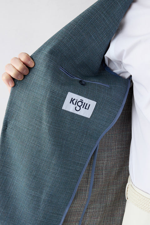 Mavi 4 Drop Relaxed Fit Rahat Kesim Mono Yaka Torba Cep Desenli Ceket