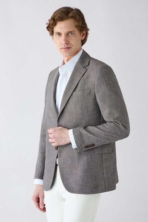 Dark Brown 4-Drop Relaxed Fit Jacket