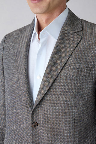  Koyu Kahve 4 Drop Relaxed Fit Rahat Kesim Mono Yaka Klasik Ceket