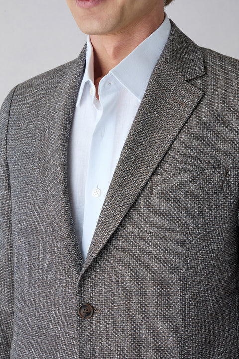 Dark Brown 4-Drop Relaxed Fit Jacket