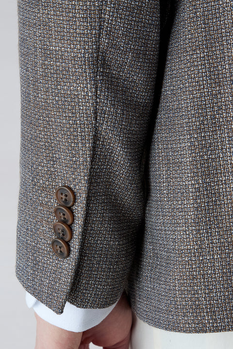 Dark Brown 4-Drop Relaxed Fit Jacket