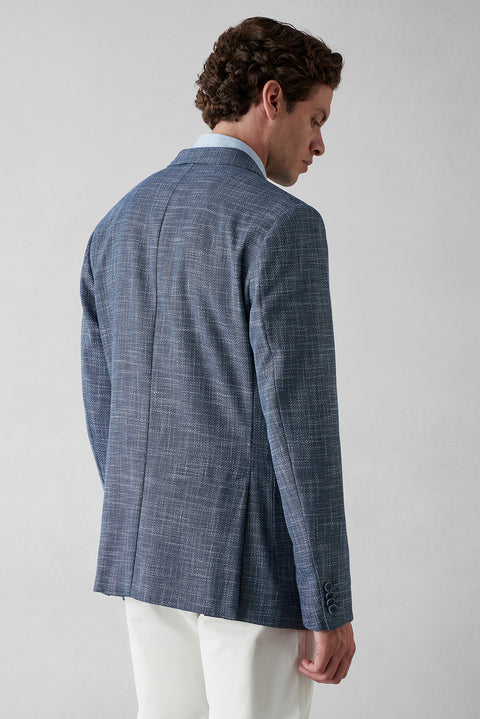 Dark Navy 8 Drop Muscle Fit Long Athletic Cut Jacket