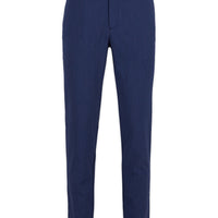 Koyu Lacivert Tapered Slim Fit Likralı Gofreli Çizgili Kanvas / Chino Pantolon