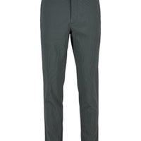 Orta Haki Tapered Slim Fit Likralı Gofreli Çizgili Kanvas / Chino Pantolon