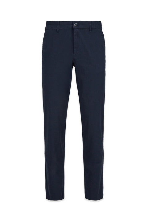 Dark Navy Regular Fit Standard Cut Canvas / Chino Trousers