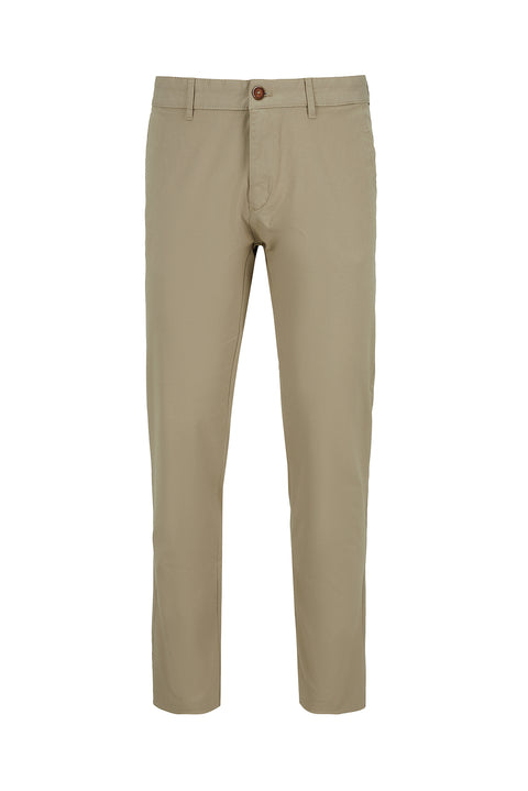 Light Beige Regular Fit Standard Cut Cotton Sweatpants