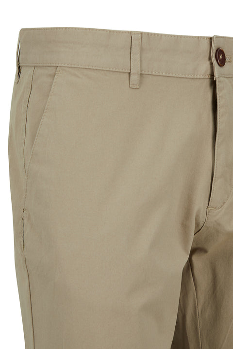 Light Beige Regular Fit Standard Cut Cotton Sweatpants