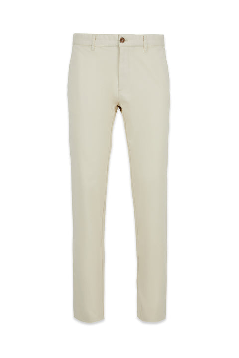 Cream 6 Drop Regular Fit Standard Cut Cotton Sports Pants