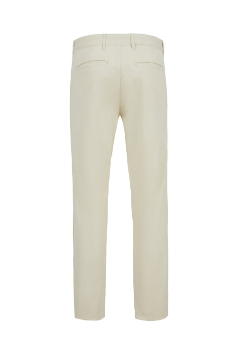 Cream 6 Drop Regular Fit Standard Cut Cotton Sports Pants