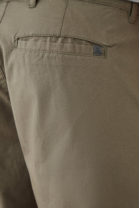 Mid Khaki Regular Fit Standard Cut Cotton Sport Trousers