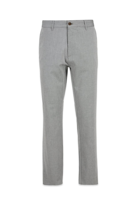 Medium Grey Relaxed Fit Canvas / Chino Trousers