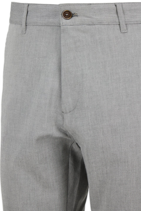 Medium Grey Relaxed Fit Canvas / Chino Trousers