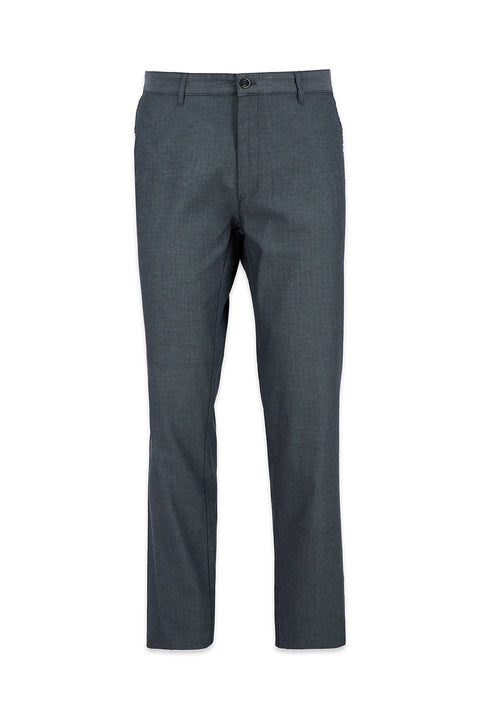 Koyu Füme Relaxed Fit Rahat Kesim Yan Cepli Pamuklu Desenli Kanvas / Chino Pantolon