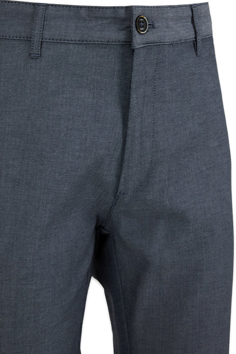 Koyu Füme Relaxed Fit Rahat Kesim Yan Cepli Pamuklu Desenli Kanvas / Chino Pantolon