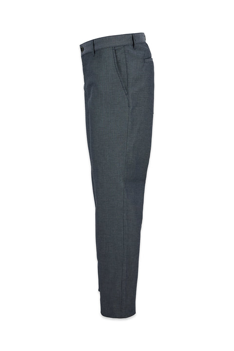 Koyu Füme Relaxed Fit Rahat Kesim Yan Cepli Pamuklu Desenli Kanvas / Chino Pantolon
