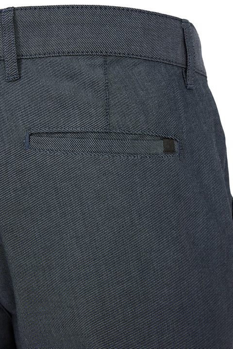 Koyu Füme Relaxed Fit Rahat Kesim Yan Cepli Pamuklu Desenli Kanvas / Chino Pantolon